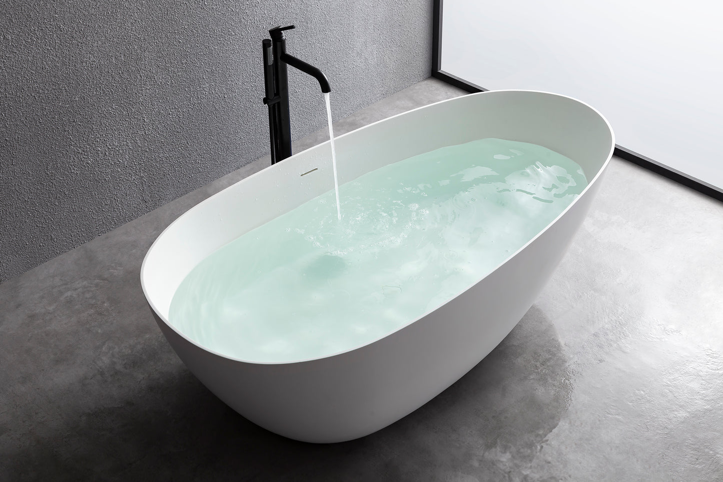 1800mm solid surface stone soaking tub Bathroom freestanding bathtub for adult