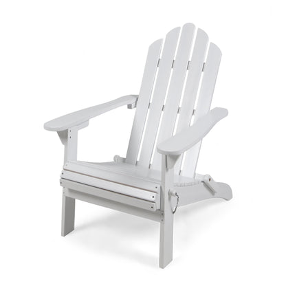 Outdoor foldable solid wood ADIRONDACK white chair