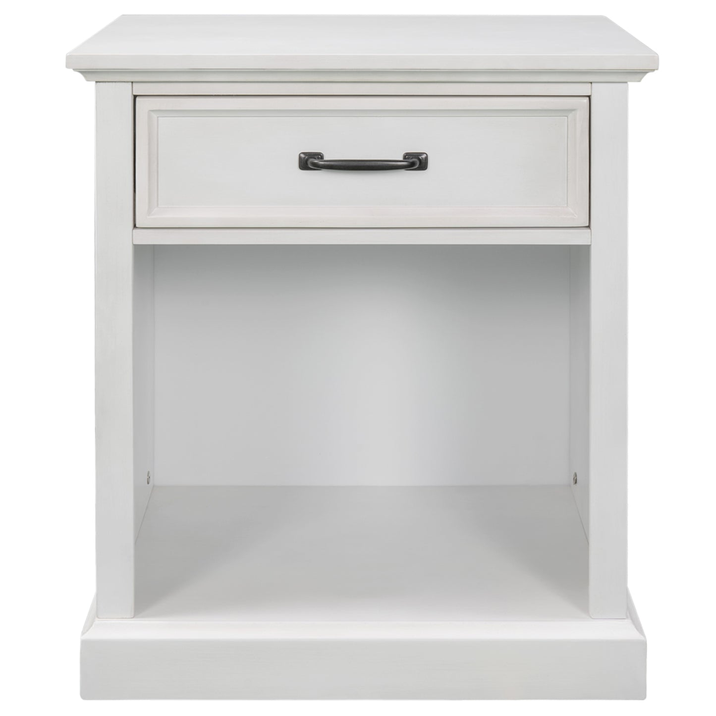 Modern Wooden Nightstand with Drawers Storage for Living Room/Bedroom, White