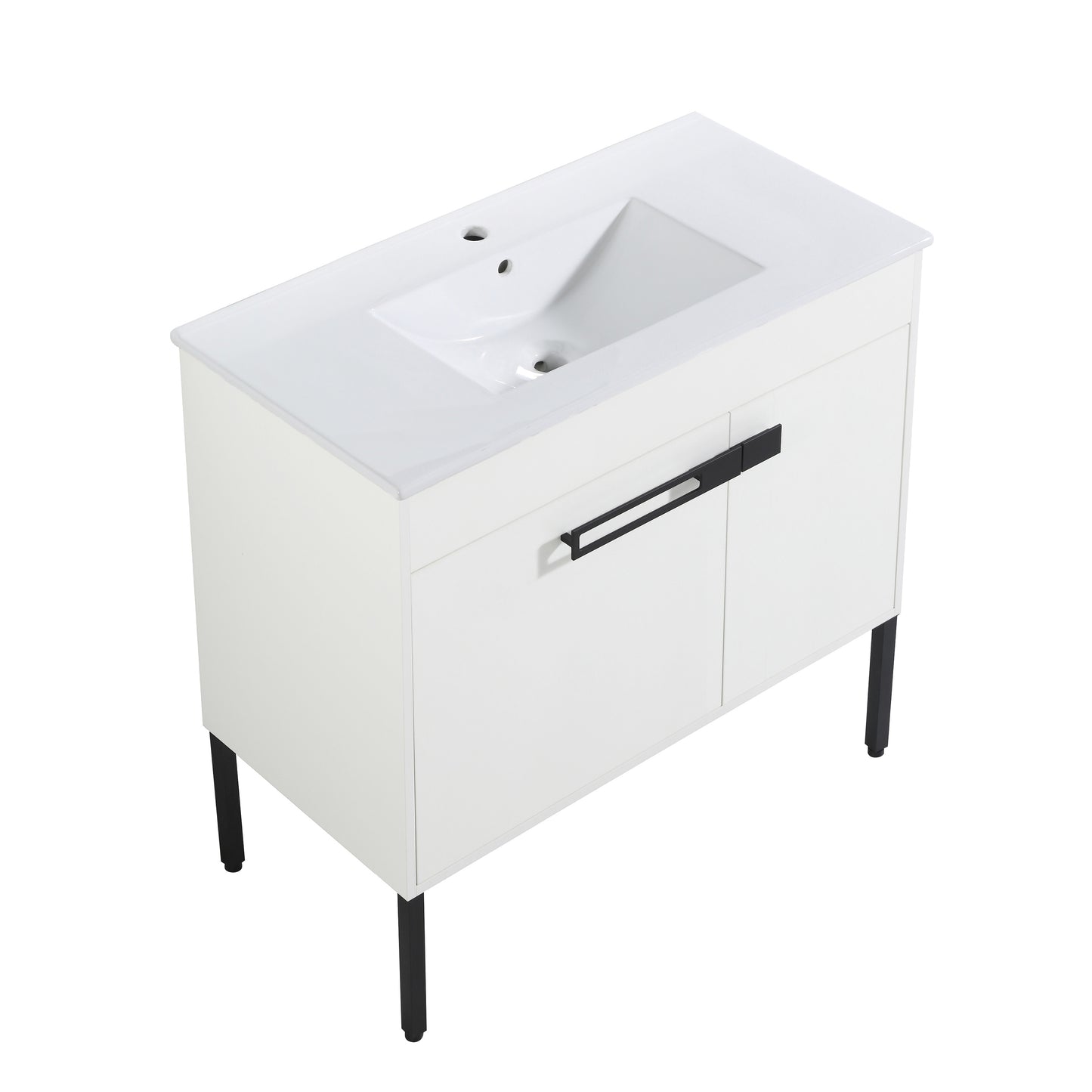 Bathroom Vanity with Sink 36 Inch, with Soft Close Doors, 36x18