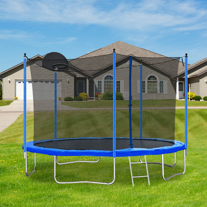 12FT TRAMPOLINE WITH BOARD,METAL,BOARD