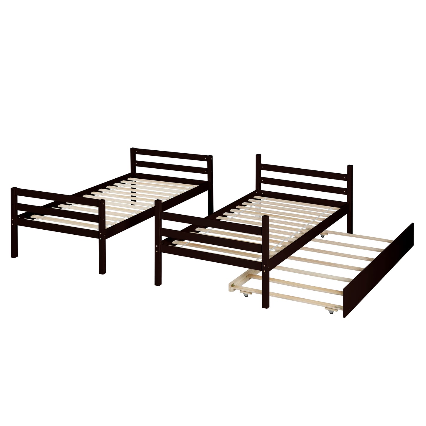 TWIN BUNKBED WITH TWIN TRUNDLE