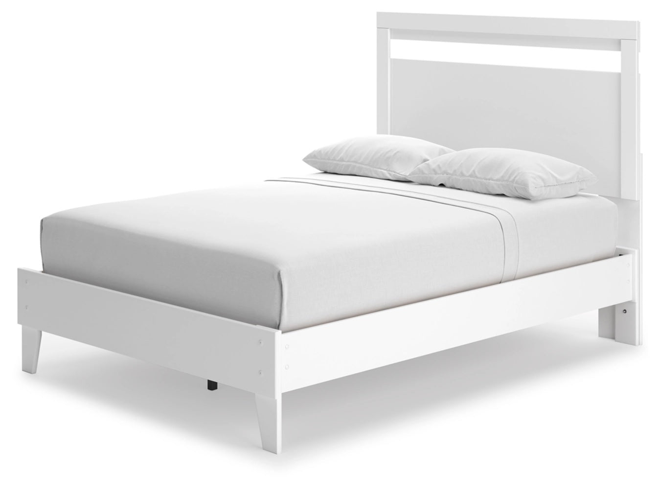 Ashley Flannia White Casual Full Panel Platform Bed EB3477B1