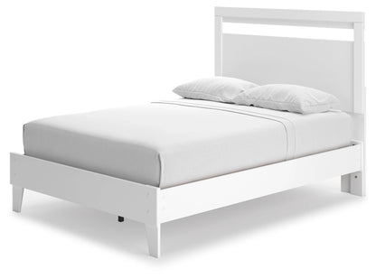 Ashley Flannia White Casual Full Panel Platform Bed EB3477B1