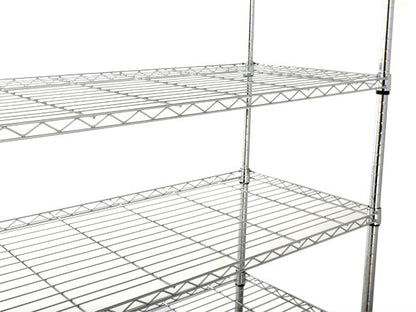 7 Tier Wire Shelving Unit, 2450 LBS NSF Height Adjustable Metal Garage Storage Shelves with Wheels, Heavy Duty Storage Wire Rack Metal Shelves - Chrome