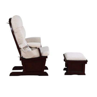 Madison Glider & Ottoman Espresso/Latte