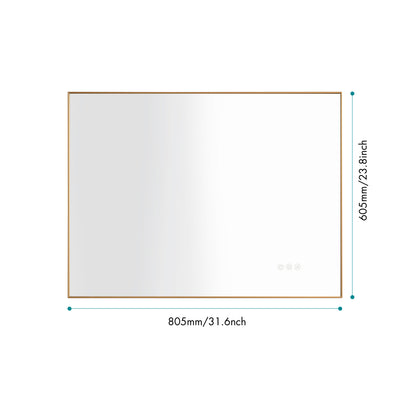 32x 24 Inch LED Mirror Bathroom Vanity Mirror with Back Light, Wall Mount Anti-Fog Memory Large Adjustable Vanity Mirror