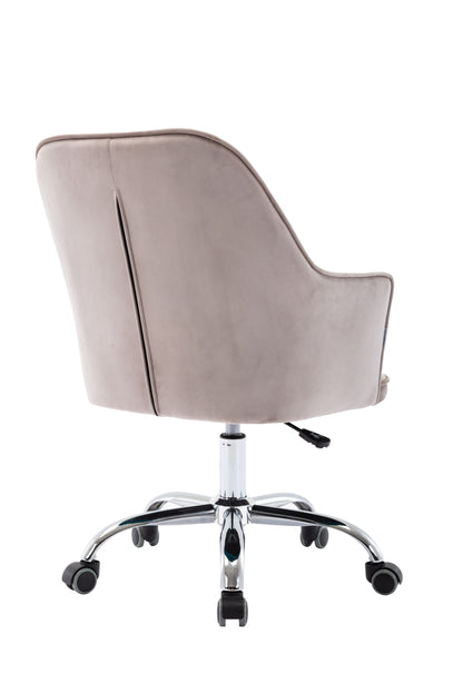 COOLMORE Velvet Swivel Shell Chair for Living Room, Modern Leisure Arm Chair ,Office chair  Grey