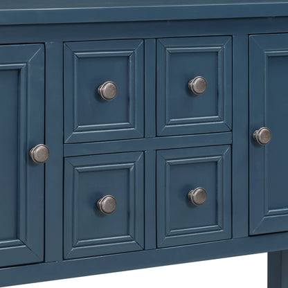 TREXM  Cambridge Series Buffet Sideboard Console Table with Bottom Shelf (Light Navy)