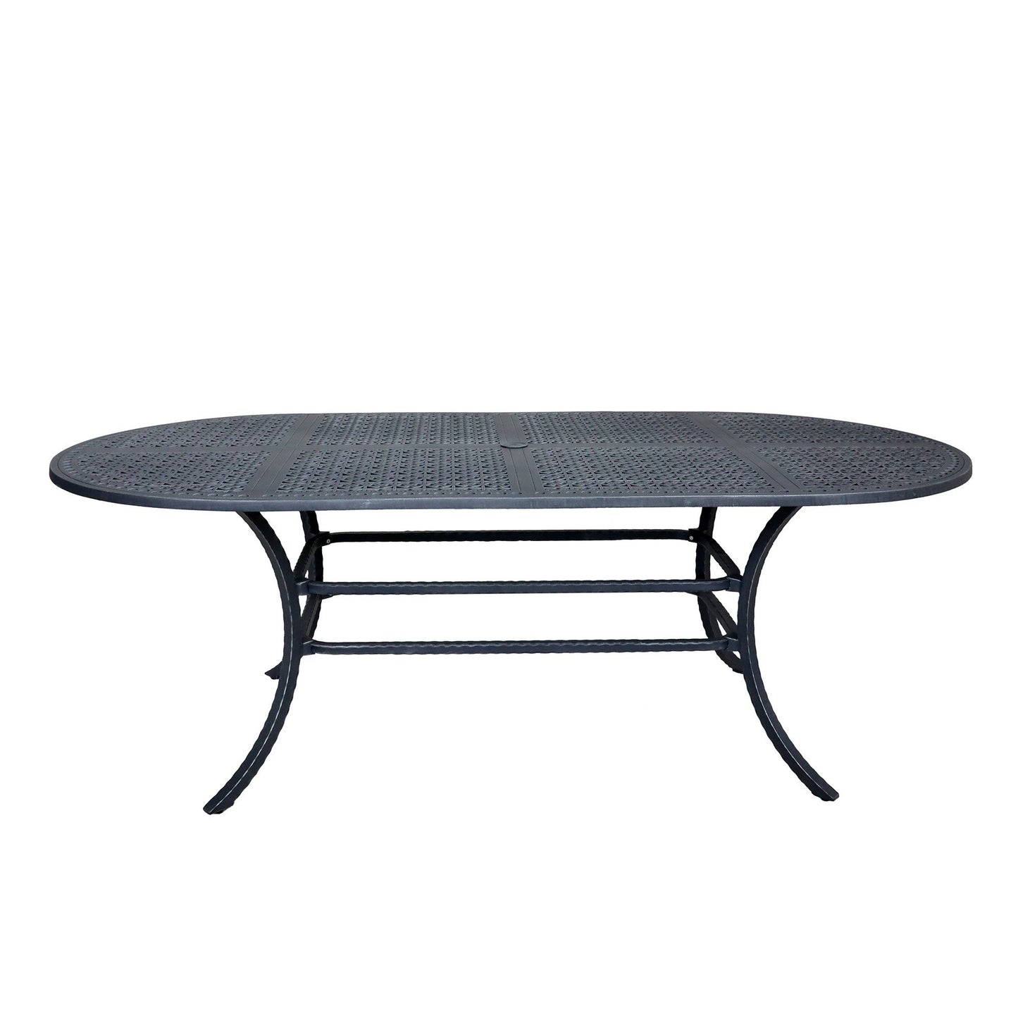 Oval Table, Burnished Pewter