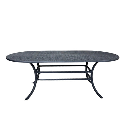 Oval Table, Burnished Pewter