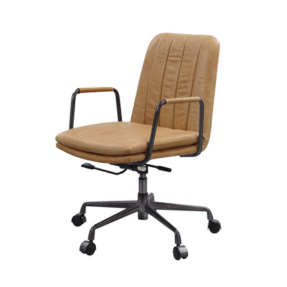 ACME Eclarn Office Chair in Rum Top Grain Leather 93174