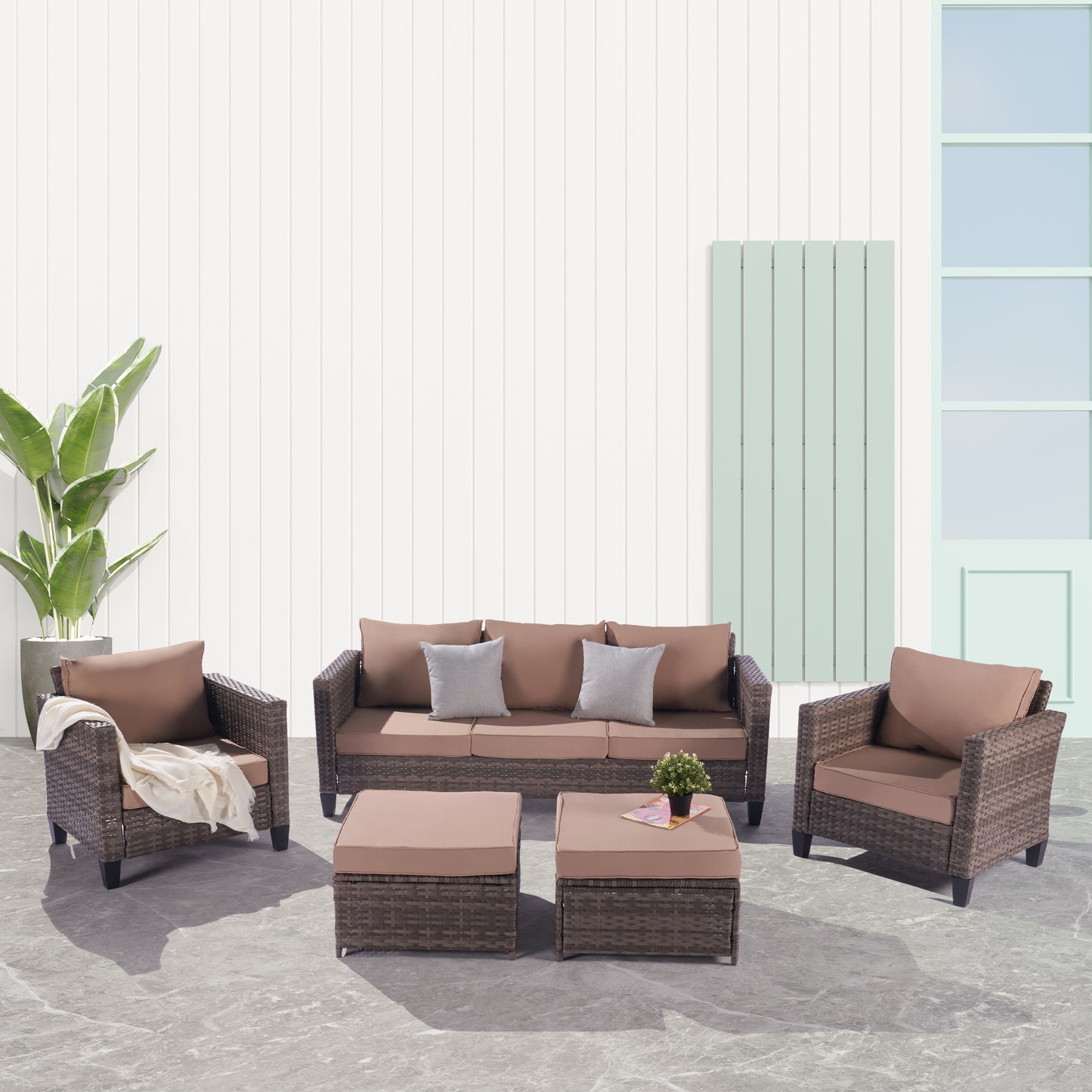 Outdoor Rattan Furniture Sofa And Table Set