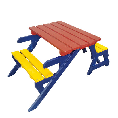 KID'S MULTI-FUNCTIONAL  ARM CHAIR,  TABLE+ 2 BENCHES（All-in-one）