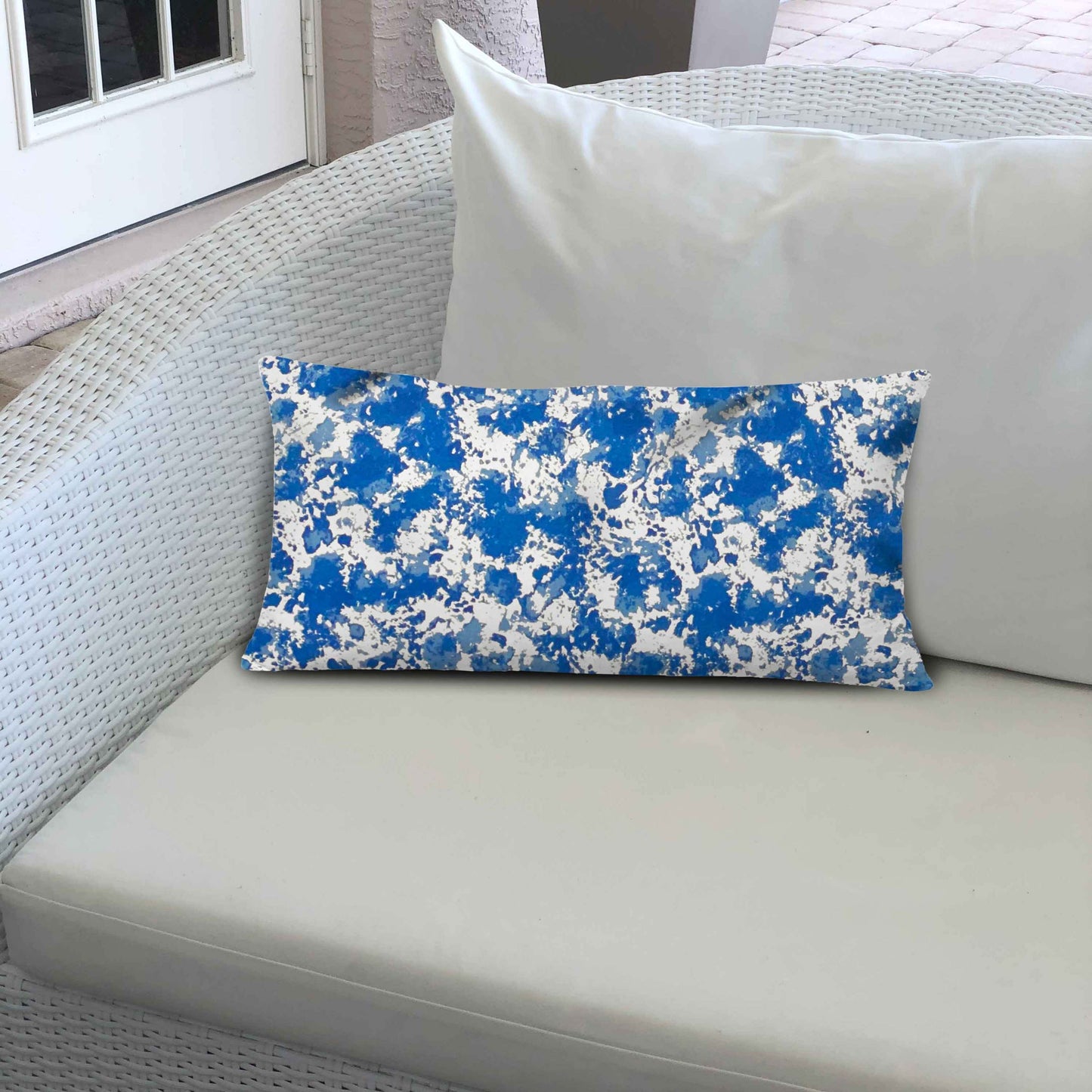 SANDY Indoor/Outdoor Soft Royal Pillow, Zipper Cover w/Insert, 12x18