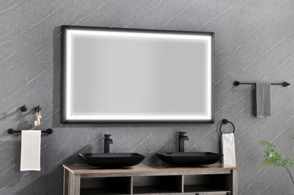 LTL needs to consult the warehouse address72in. W x 36in. H Oversized Rectangular Black Framed LED Mirror Anti-Fog Dimmable Wall Mount Bathroom Vanity Mirror