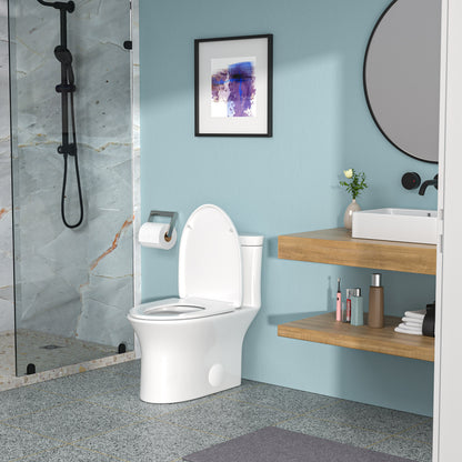 Ceramic One Piece Toilet,Dual Flush with Soft Clsoing Seat