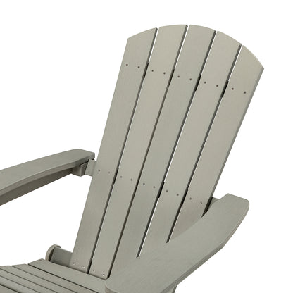 Elymus Outdoor 3 Pieces Plastic Adirondack Chair with Table