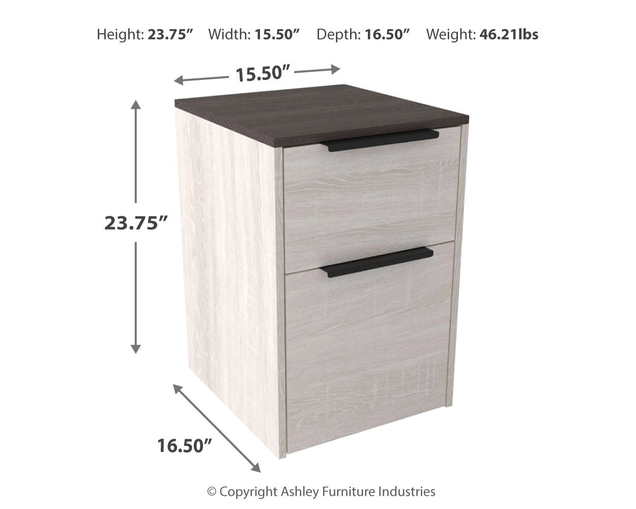 Ashley Dorrinson Two-tone Casual File Cabinet H287-12