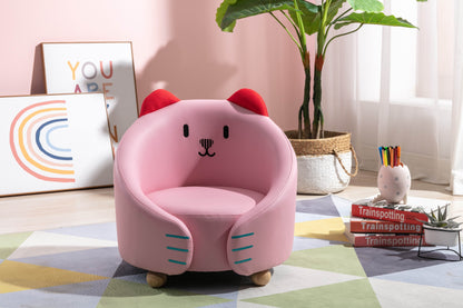 Beautiful Kids Chair 1pc Cat Pink