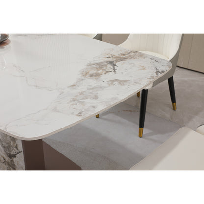 71 inch Fashion  sintered stone dining table with T shape Leg