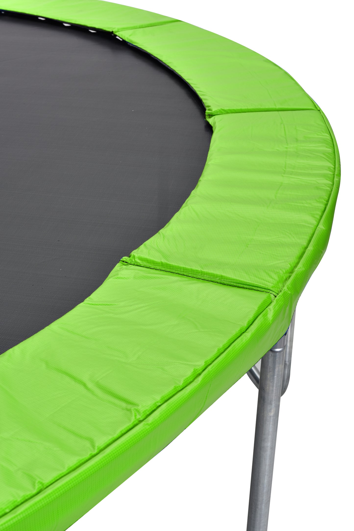 16ft Trampoline with Enclosure, New Upgraded Kids Outdoor Trampoline with Basketball Hoop and Ladder, Heavy-Duty Round Trampoline，Green