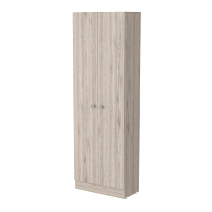 Buxton Rectangle 2-Door Storage Tall Cabinet Light Grey