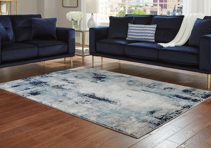 Ashley Leonelle Cream+Blue+Gray Contemporary 7'10" x 10' Rug R404871