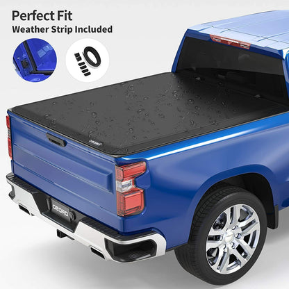 Soft Tri-Fold  Tonneau Cover Truck Bed for 2016-2022 Toyota Tacoma 6ft