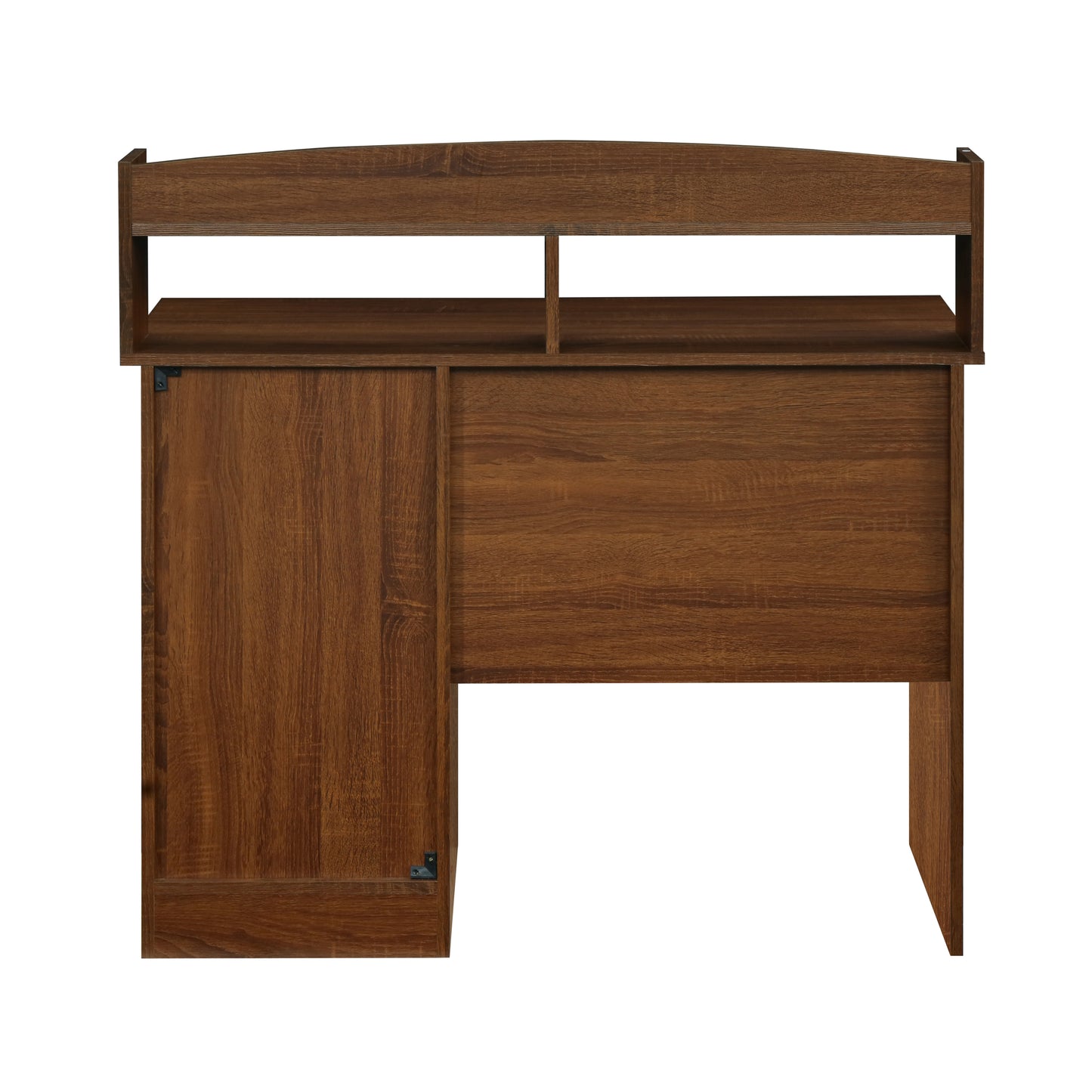 Techni Mobili Modern Office Desk with Hutch, Oak