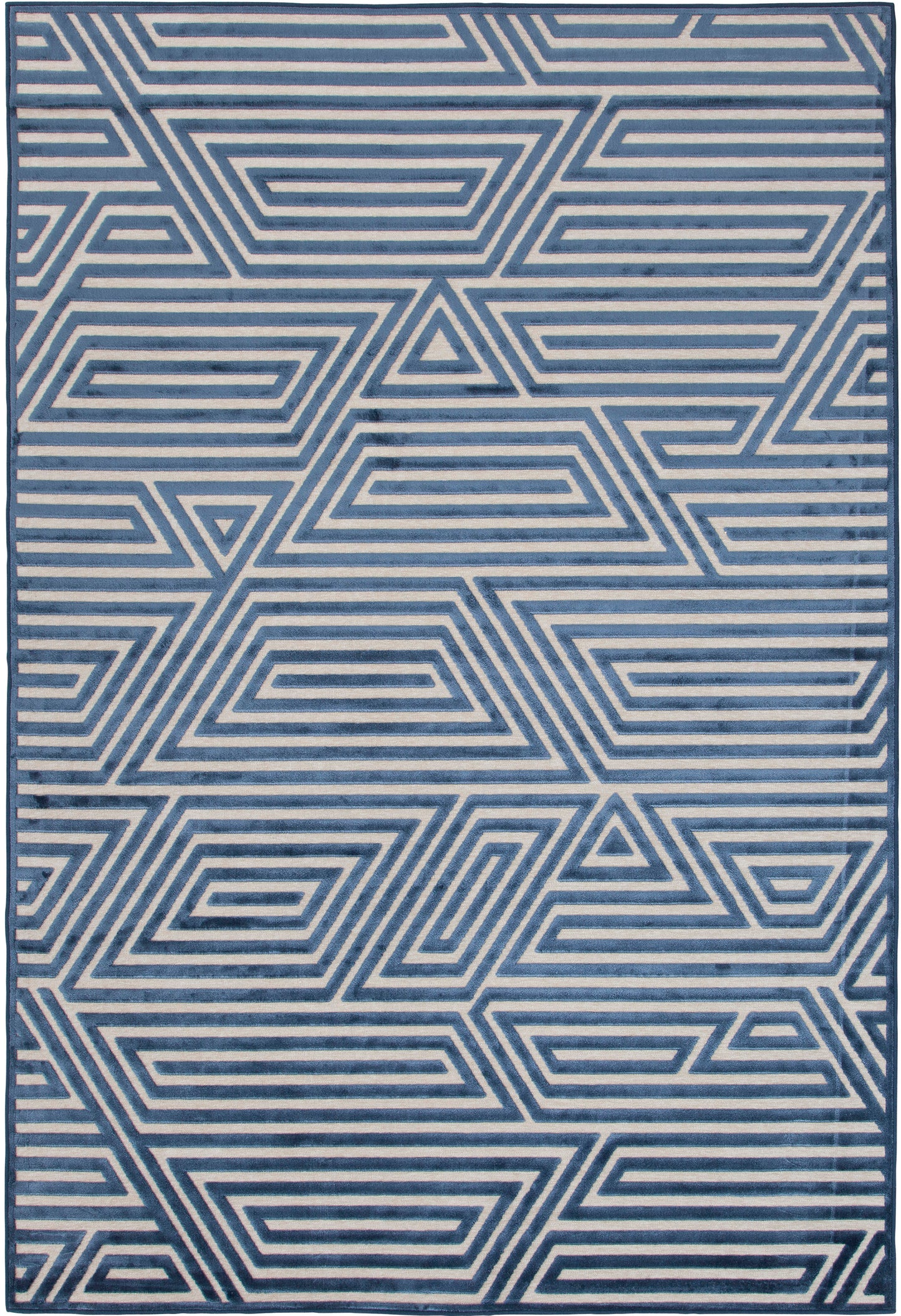 Orbit Blue Area Rug 5x8