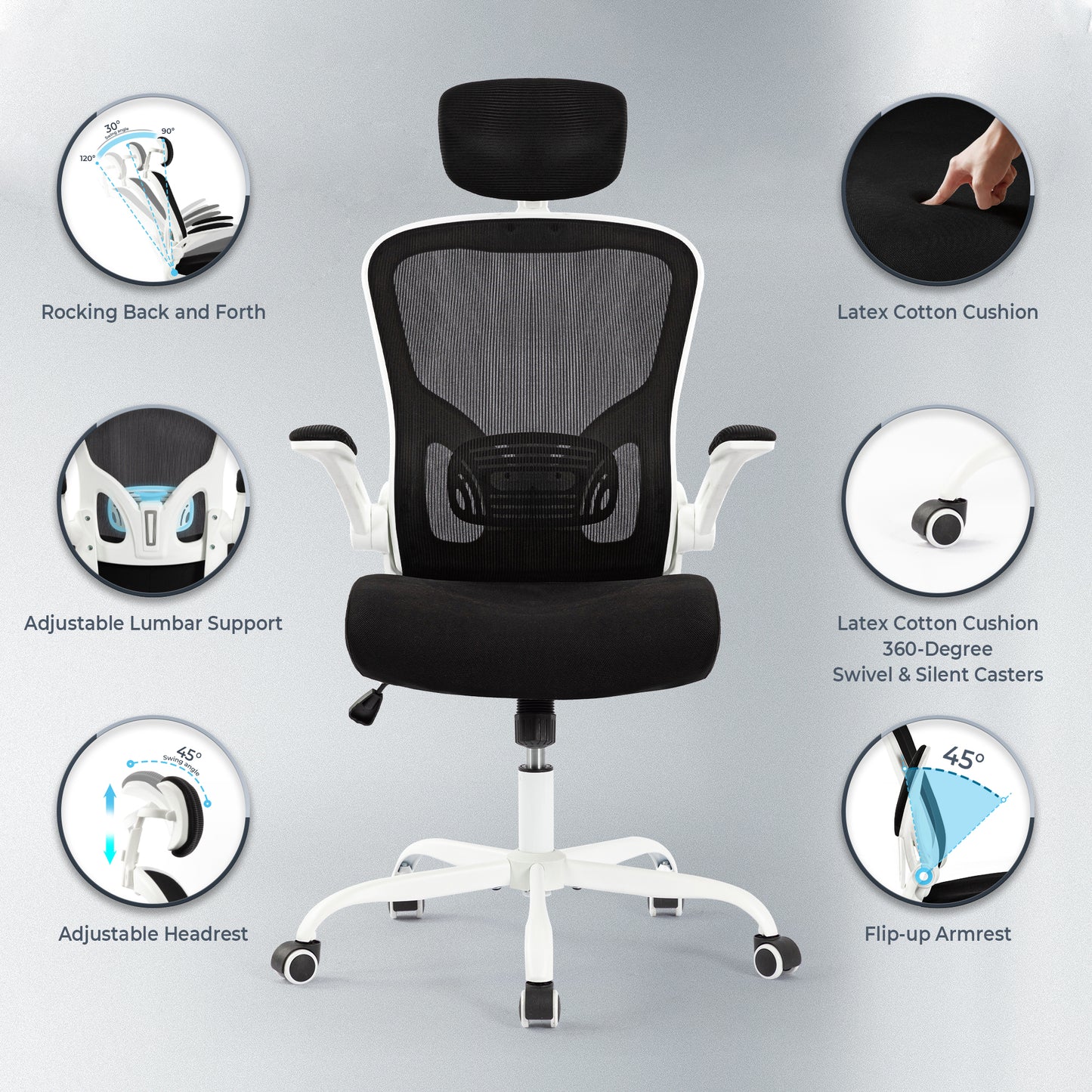 High Back Ergonomic Mesh Office Computer Task Chair