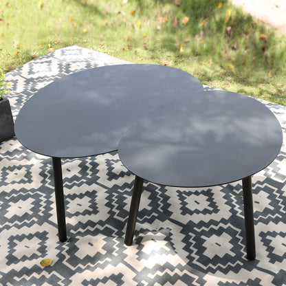 Aluminum Side Table for Outdoor Indoor Coffee Table Easy to Assemble, Rust Resistant