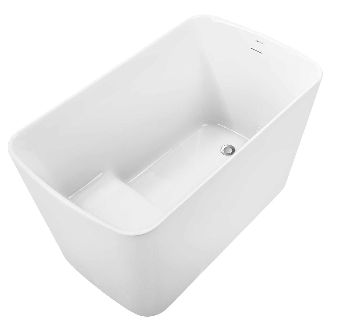 47" 100% Acrylic Freestanding Bathtub，Contemporary Soaking Tub，white bathtub