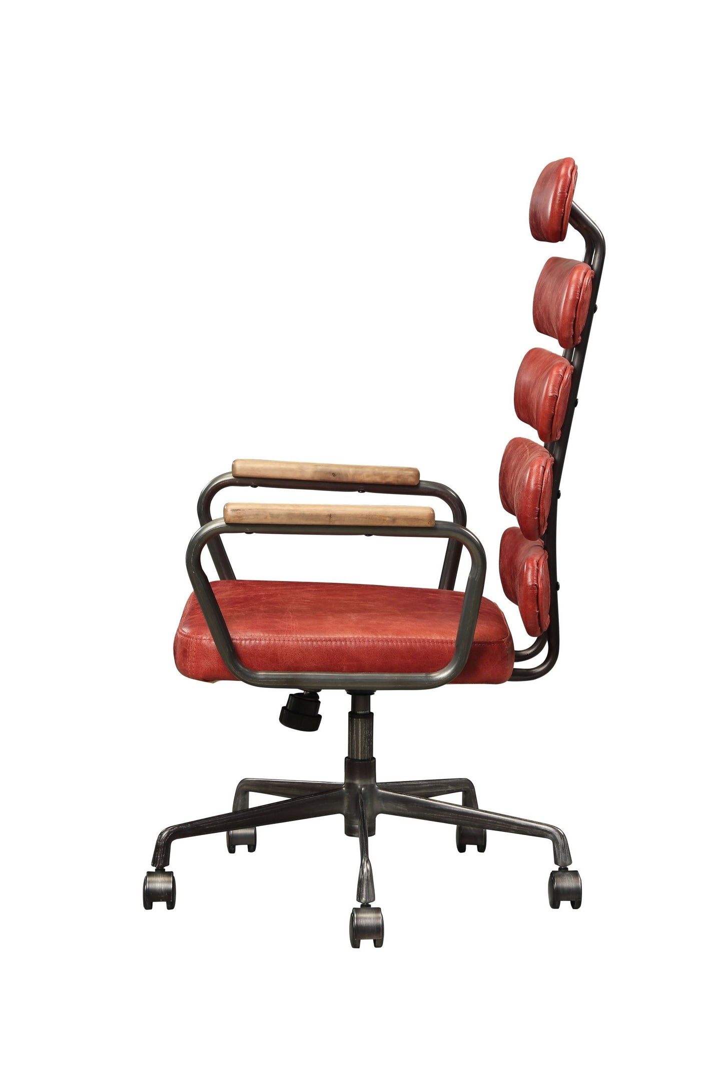 ACME Calan Office Chair in Antique Red Top Grain Leather 92109