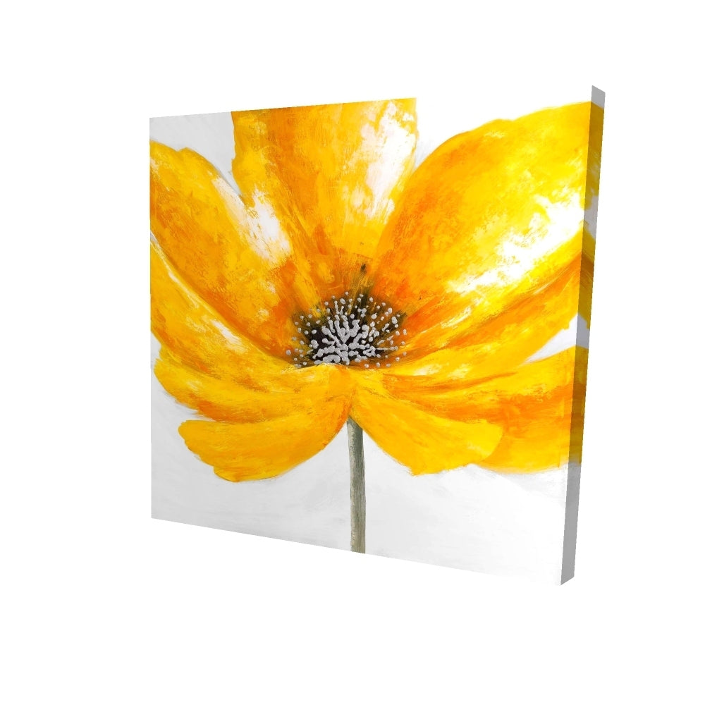 Big yellow flower - 16x16 Print on canvas