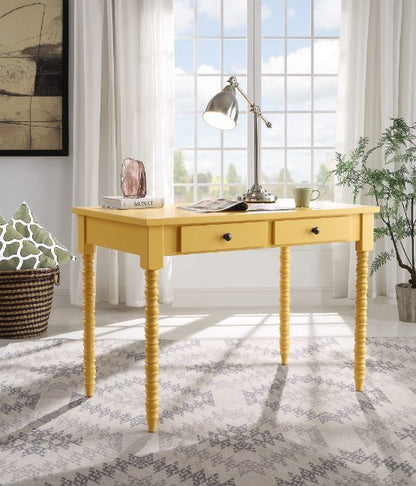 ACME Altmar Writing Desk, Yellow Finish 93013