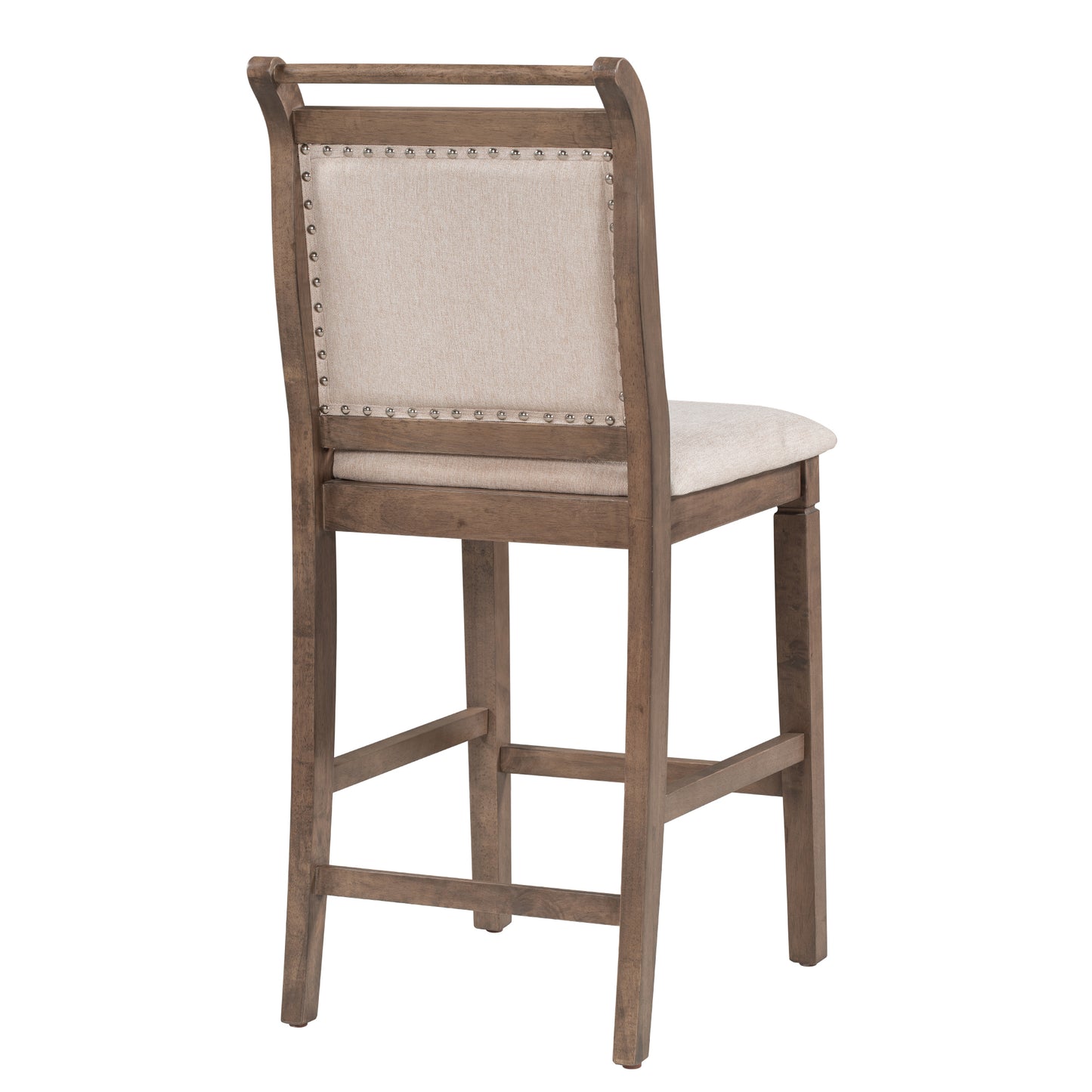 TOPMAX 2-Piece Upholstered Wood Breakfast Nook Dining Chairs for Small Places, Brown