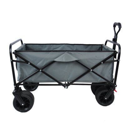 Folding Wagon Garden Shopping Beach Cart (grey)