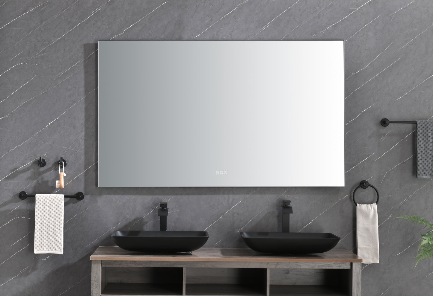 60x 36Inch LED Mirror Bathroom Vanity Mirror with Back Light, Wall Mount Anti-Fog Memory Large Adjustable Vanity Mirror