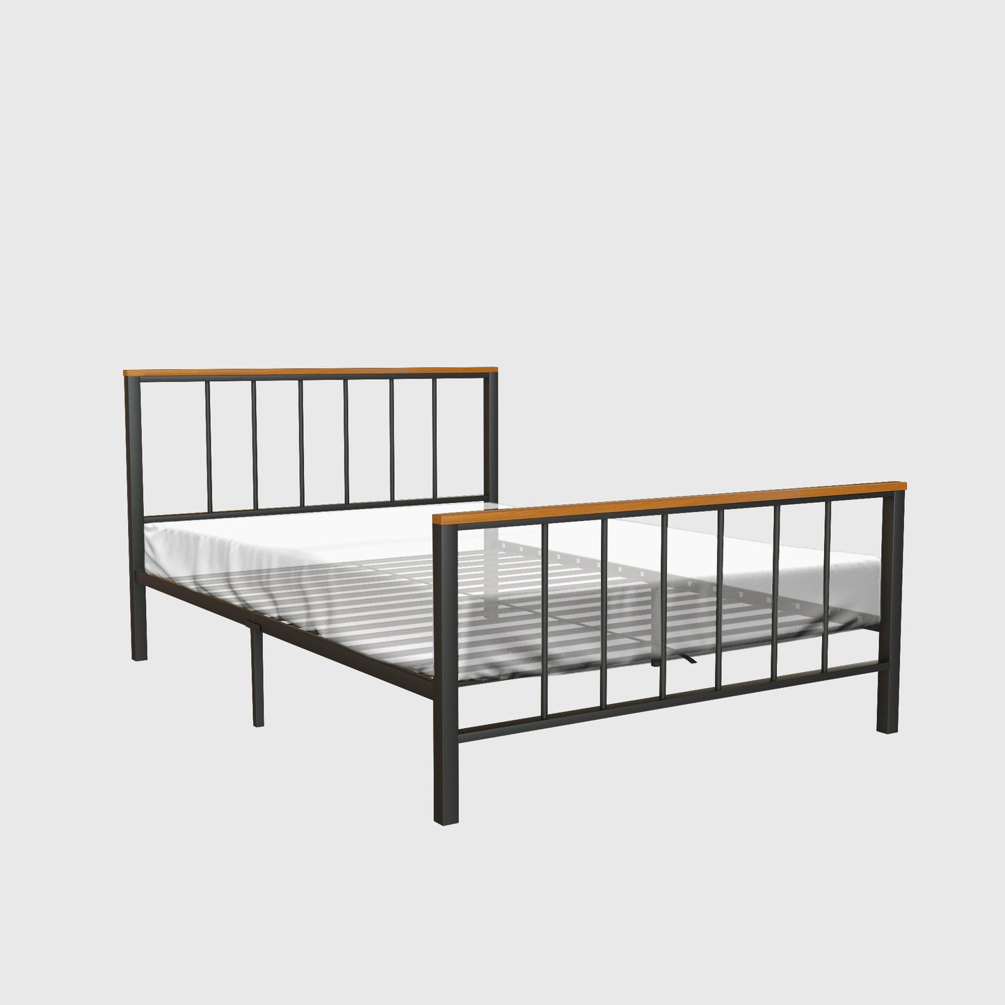 Metal Platform Bed frame with Headboard and Footboard,Sturdy Metal Frame, No Box Spring Needed(Full)