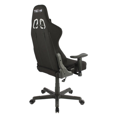 Techni Sport TS-F44 Fabric Ergonomic High Back Racer Style PC Gaming Chair, Black