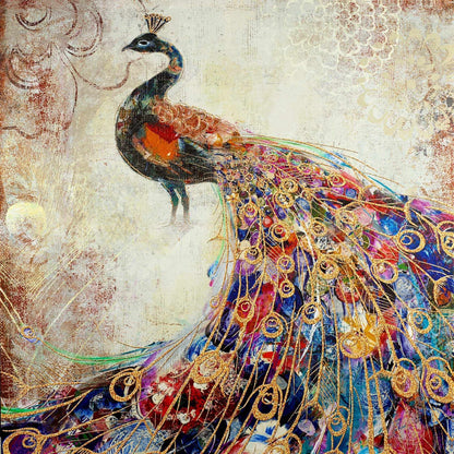 Majestic peacock - 32x32 Print on canvas