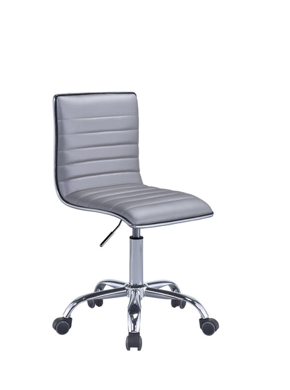 ACME Alessio Office Chair in Silver PU & Chrome 92515