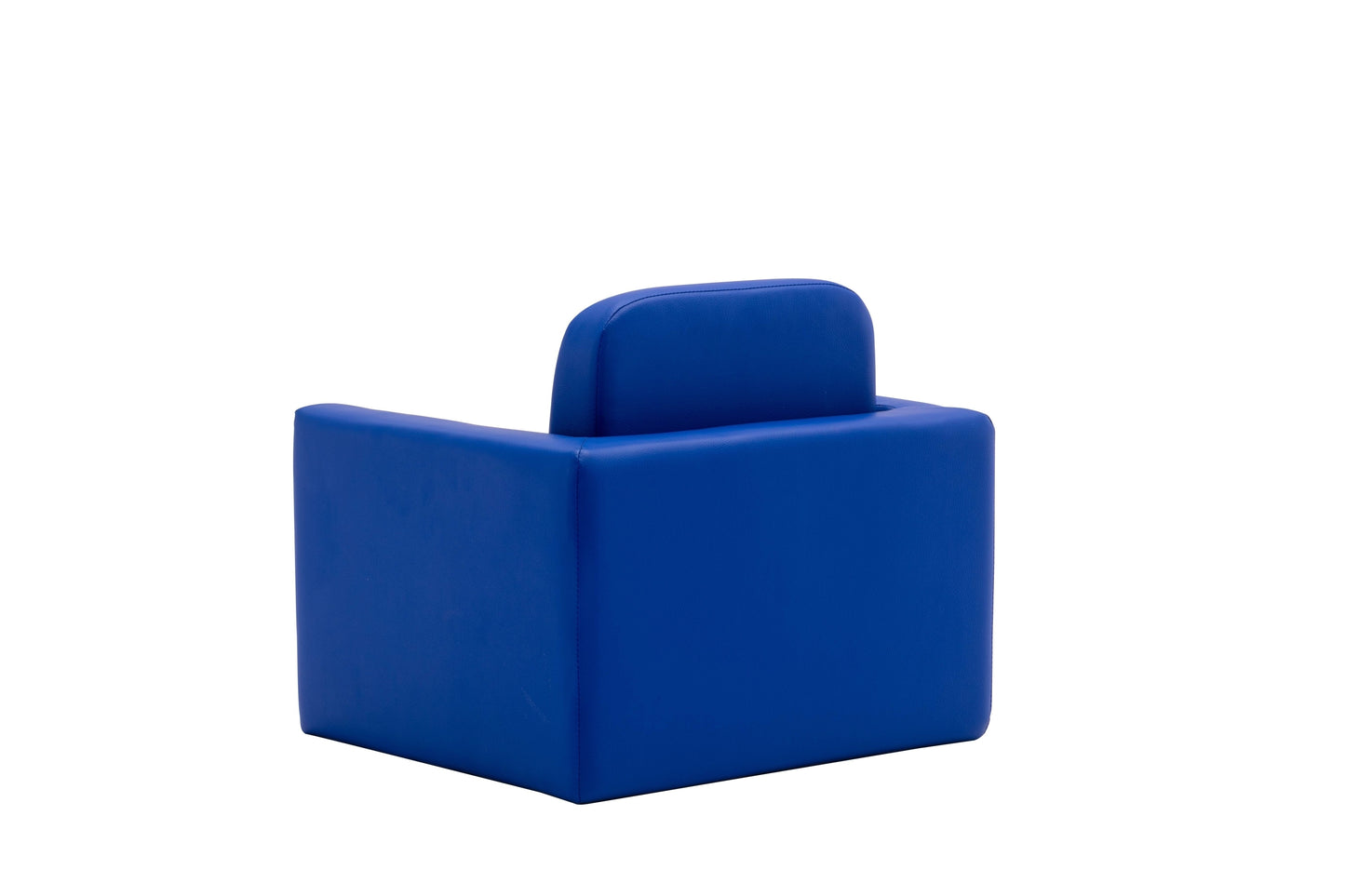 Blue Color 1pc Convertible Armchair/Table for Kids