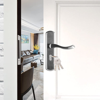 Miibox Privacy Door Lever Knob Lock , Stainless Steel Door Knob with Lock and Key Fit Door Thick 0.98-1.97 inch