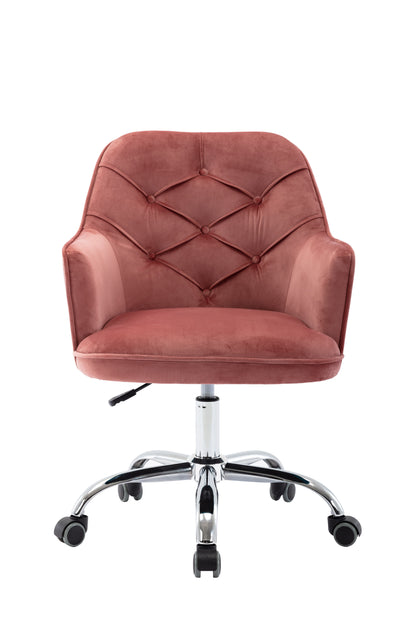 COOLMORE Velvet Swivel Shell Chair for Living Room ,Office chair , Modern Leisure Arm Chair Bean red