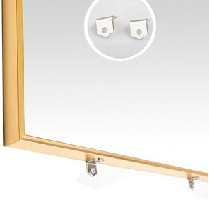 Miro 1500 400-g    Full Length Mirror Floor Mirror Hanging Standing or Leaning, Bedroom Mirror Wall-Mounted Mirror with Gold Aluminum Alloy Frame, 59" x 15.7"