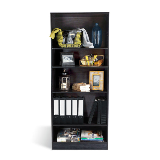 Oskar 5 Shelf Bookcase Espresso