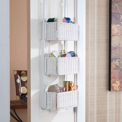 Cortovo Over-The-Door 3-Tier Basket Storage - White